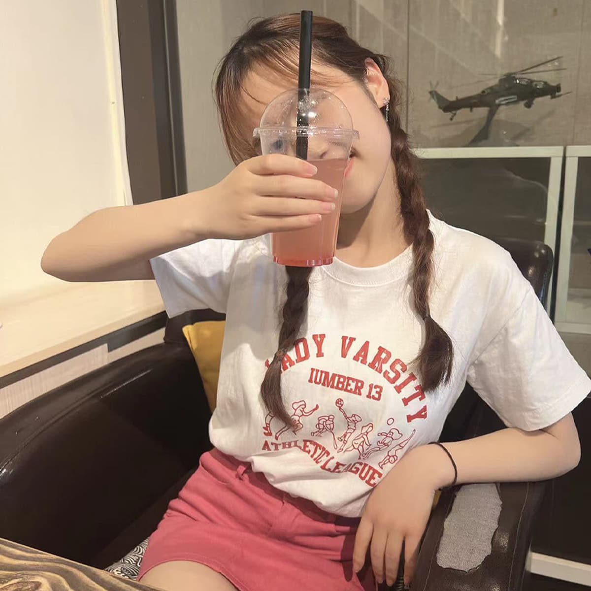 Популярная рекомендация по дропшиппингу: женская футболка из чистого хлопка с короткими рукавами и принтом, круглый вырез,...