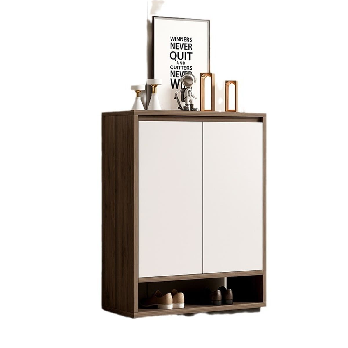 Многоярусный шкаф для обуви из массива дерева для прихожей, со встроенной перегородкой, новая модель 2026 года, большой...