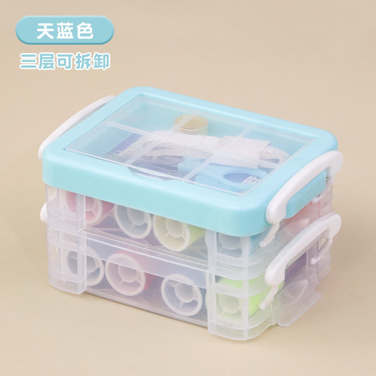 30 комплектов бытовой швейной коробки набор швейной сумки ручной шов инструмент портативный портативный шов трехслойная...