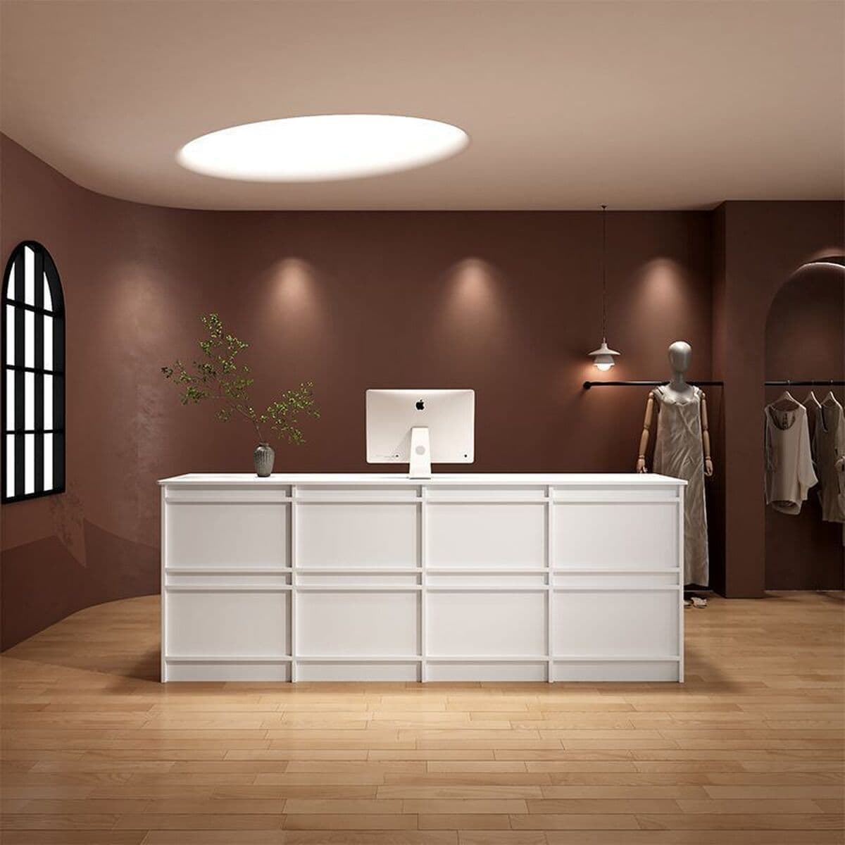 Касса интегрирована в американский бар, теперь ретро-бар новый китайский кассовый стол Салон красоты