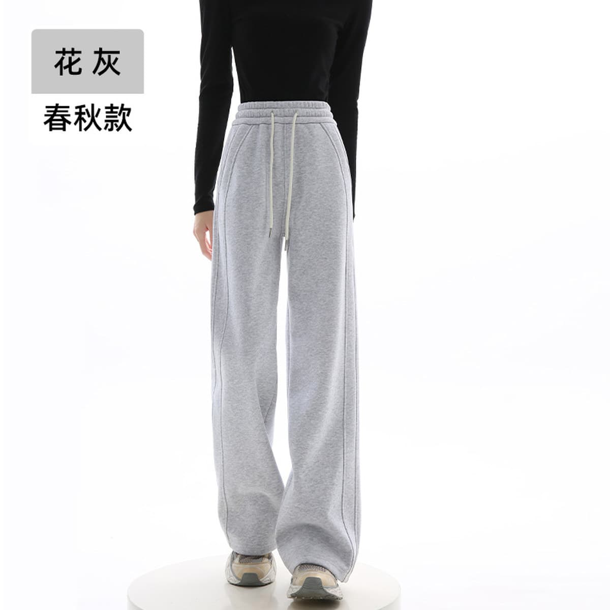 Широкие брюки в стиле Lulu для женщин, осенне-зимние повседневные прямые брюки на флисовой подкладке, спортивные брюки с...