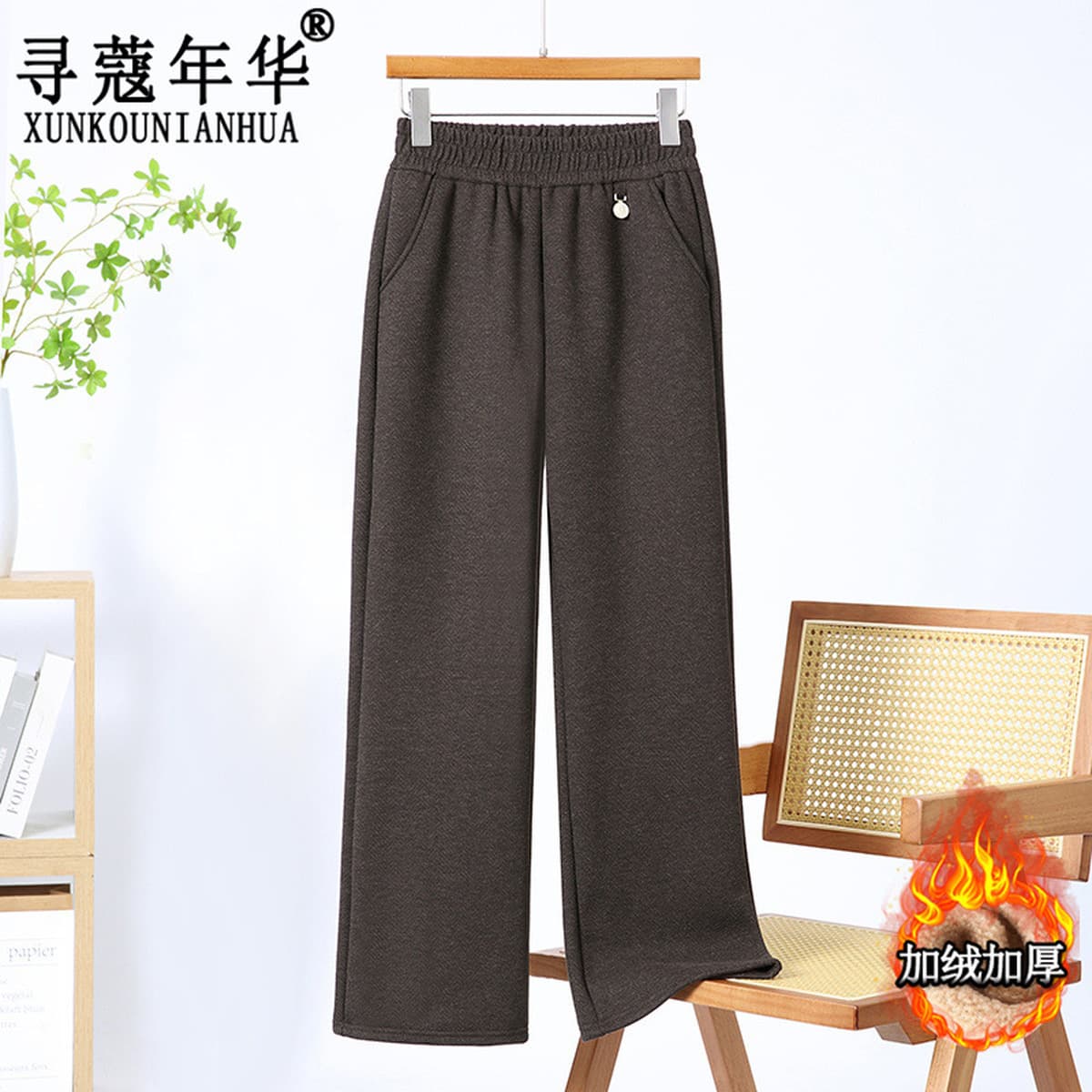 Новые женские брюки среднего возраста осенью и зимой плюшевые шерстяные брюки носят зимнюю одежду мама брюки 60 лет среднего...