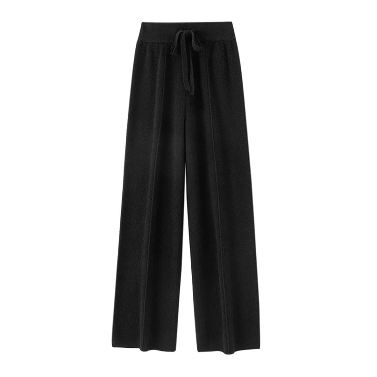 Оптовая продажа трансграничных товаров: 100% чистые кашемировые вязаные брюки-палаццо для женщин, свободный крой, высокая...