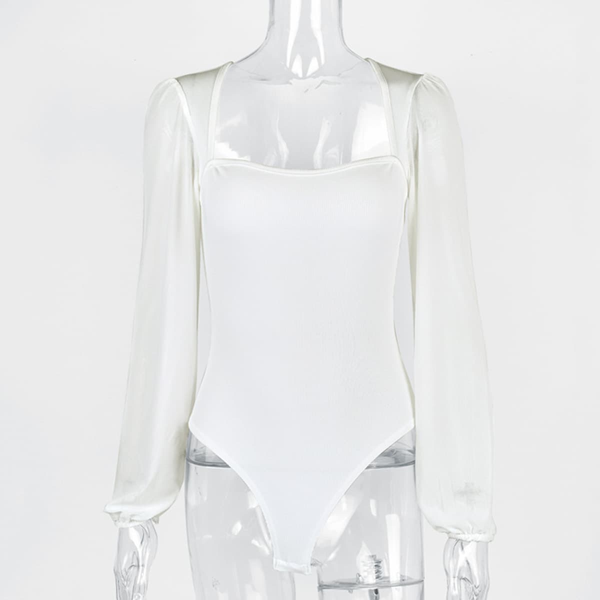 2025 новые европейские и американские колготки сексуальная мода сшивание сетки фонарь рукава комбинезон женский bodysuit