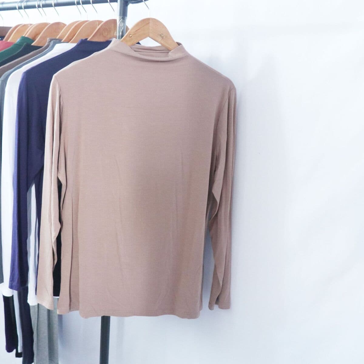 Модальная Базовая рубашка с воротником до локтя, Женская весенне-осенняя футболка с длинными рукавами больших размеров с...