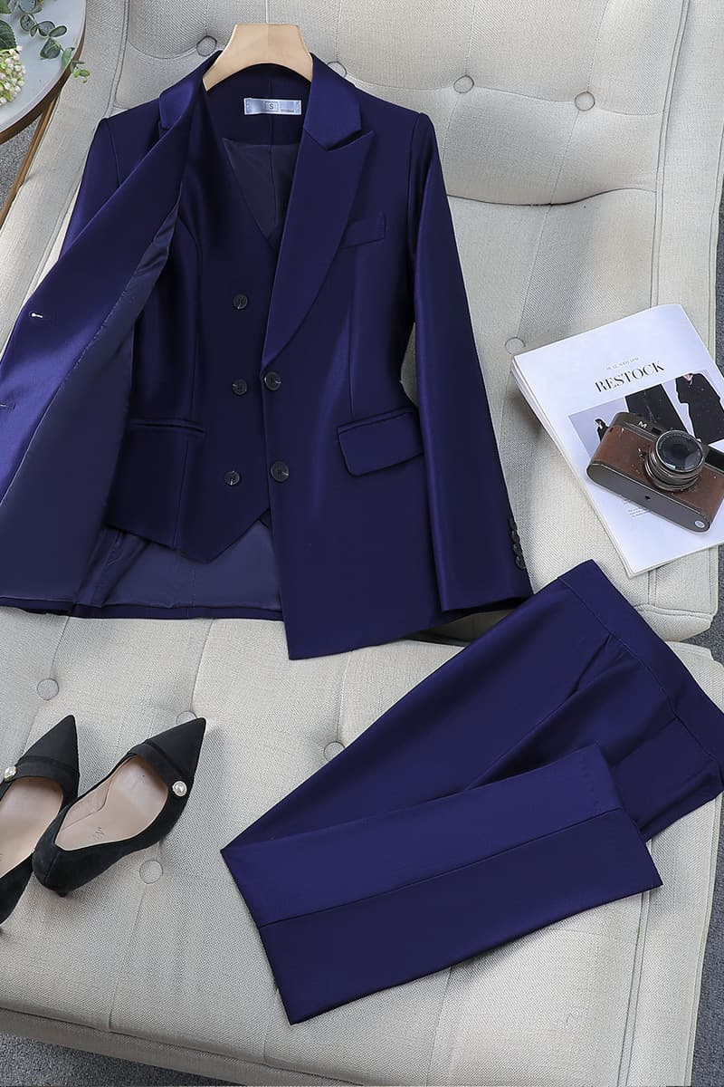 Премиум чувство двубортный красный костюм профессиональный костюм женский трансграничный новый темперамент богиня Fan модная...