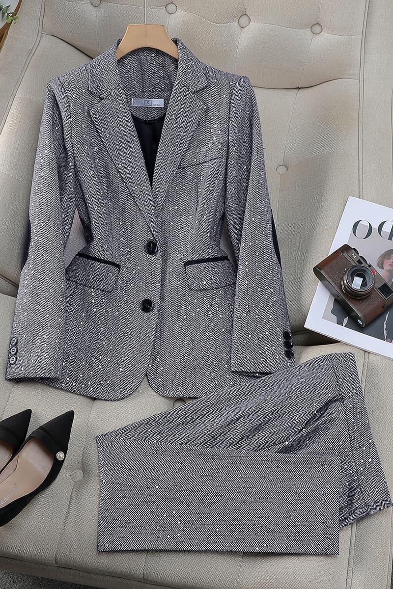 Премиум чувство двубортный красный костюм профессиональный костюм женский трансграничный новый темперамент богиня Fan модная...