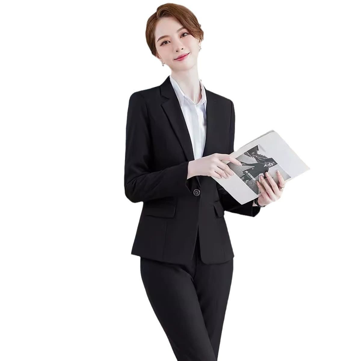 Большой размер пиджак женский осенний и зимний новый темперамент профессиональный костюм Интервью