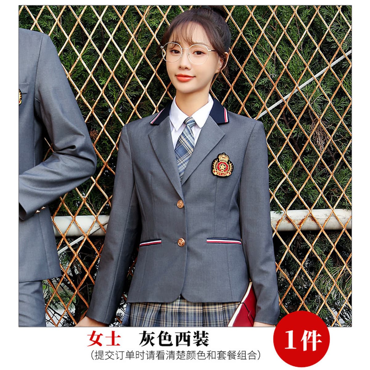 Весна 2022 Новый костюм в Корейском стиле, пиджак в клетку, плиссированная юбка, костюм для студентов, школьная форма, форма...