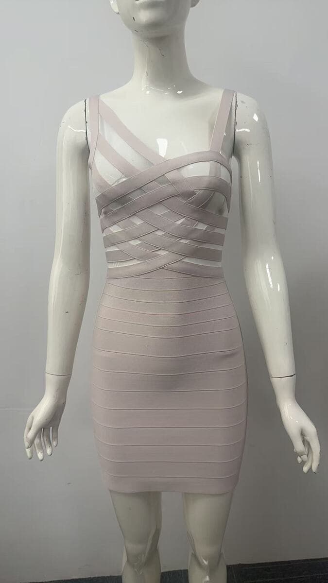 Трансграничные европейские и американские подтяжки синие бинты платье с тонким ягодицами