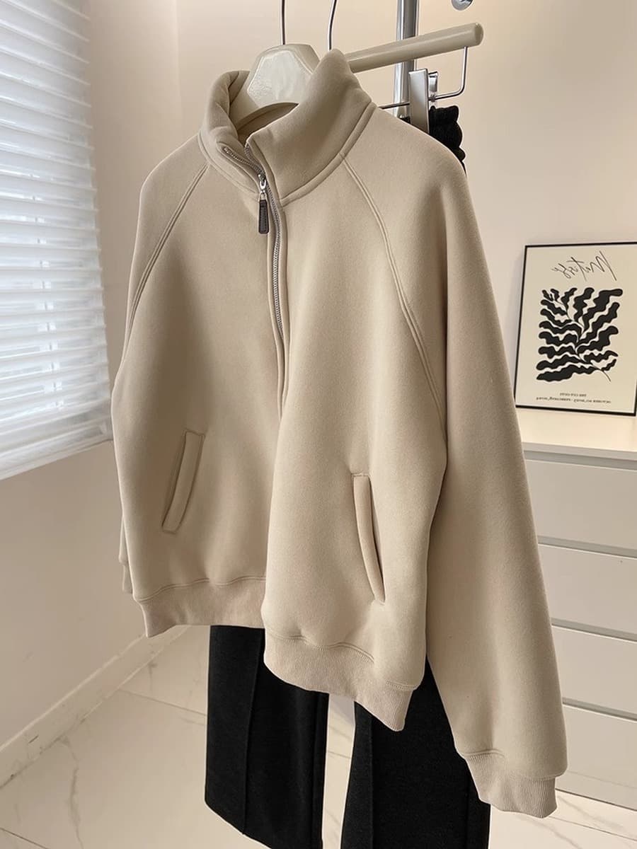 Маленькая обогреватель зимой! Толстый кашемировый свитер куртка женская поездка на дикий отдых теплый кардиган с молнией