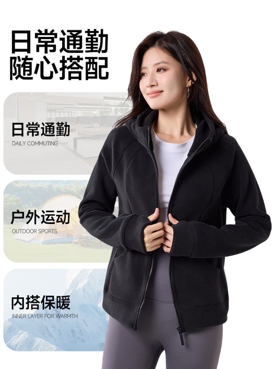 Высококачественная толстовка с капюшоном для женщин, осенне-зимняя двусторонняя австрийская бархатная куртка-кардиган на...