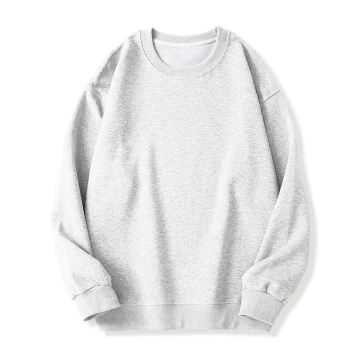 Трансграничная осенне-зимняя верхняя одежда, корейские женские топы, однотонная толстовка с круглым вырезом, свободная...