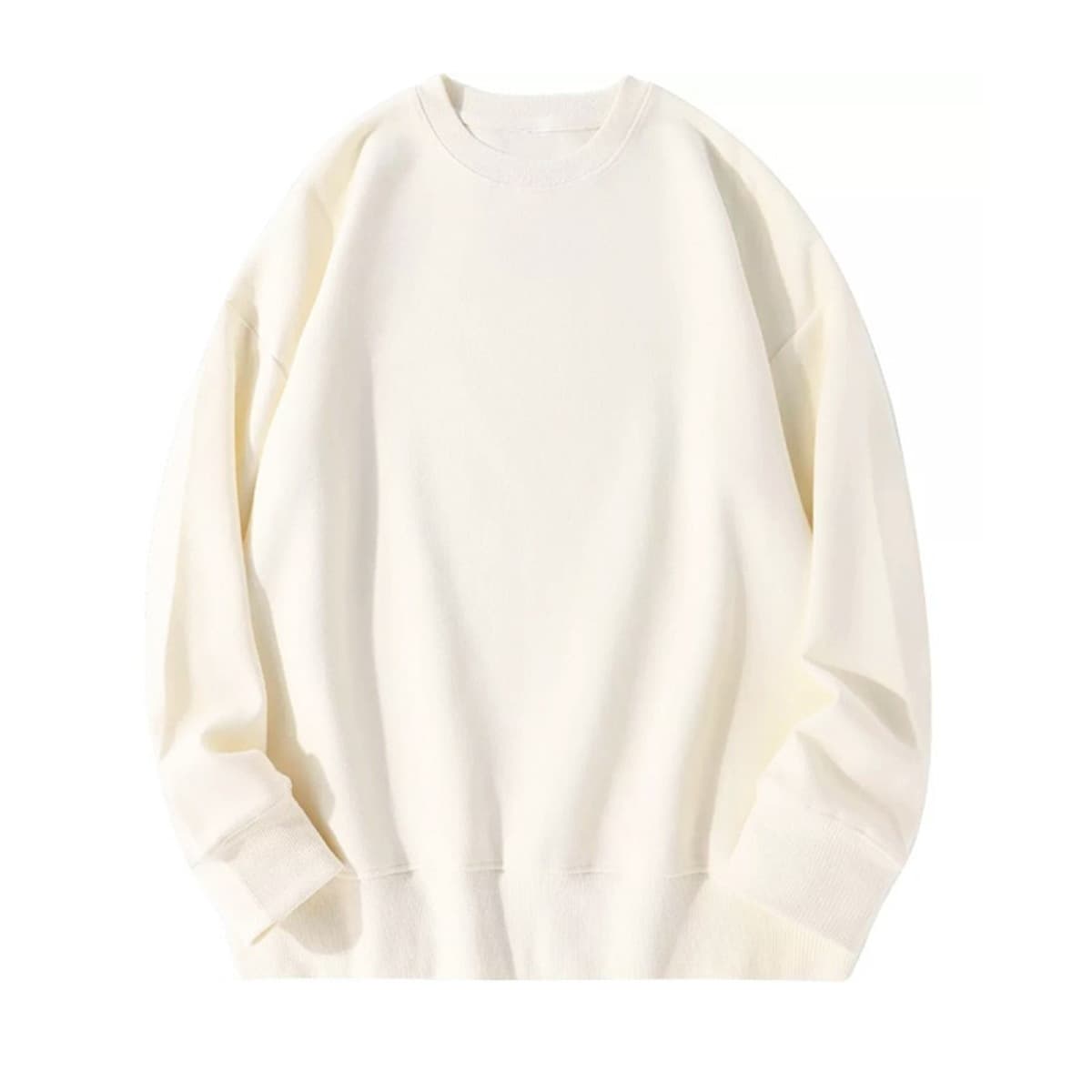 Трансграничная осенне-зимняя верхняя одежда, корейские женские топы, однотонная толстовка с круглым вырезом, свободная...