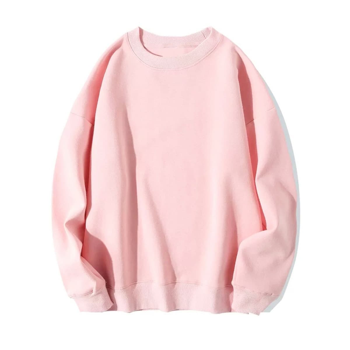 Трансграничная осенне-зимняя верхняя одежда, корейские женские топы, однотонная толстовка с круглым вырезом, свободная...