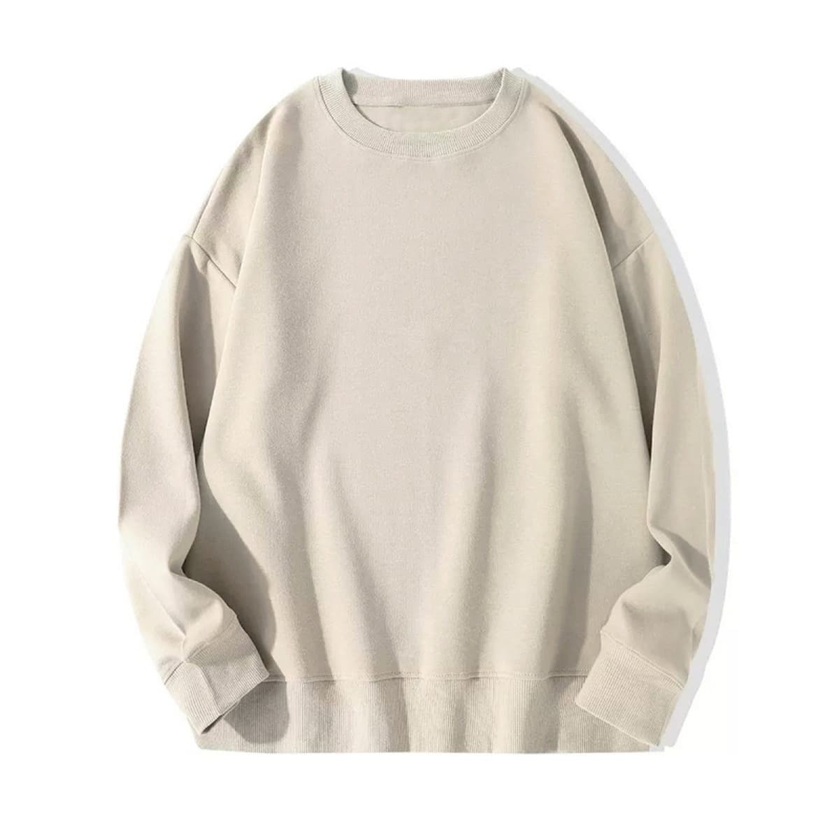 Трансграничная осенне-зимняя верхняя одежда, корейские женские топы, однотонная толстовка с круглым вырезом, свободная...