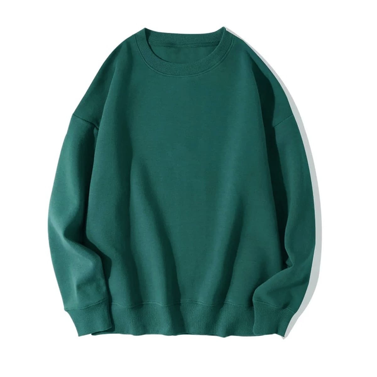 Трансграничная осенне-зимняя верхняя одежда, корейские женские топы, однотонная толстовка с круглым вырезом, свободная...