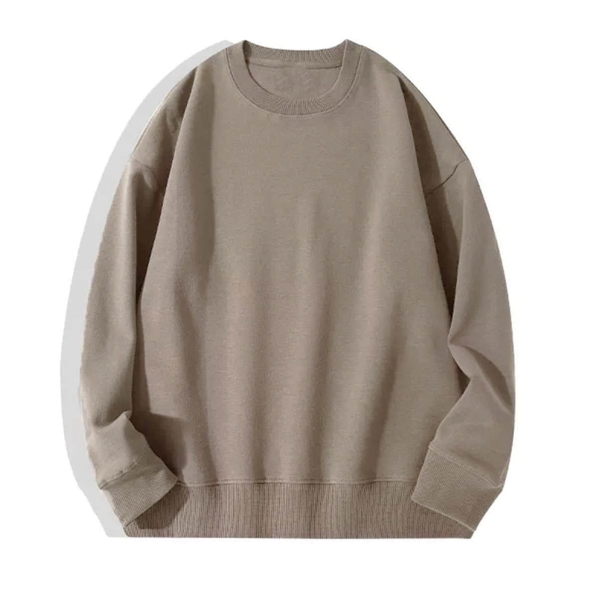 Трансграничная осенне-зимняя верхняя одежда, корейские женские топы, однотонная толстовка с круглым вырезом, свободная...