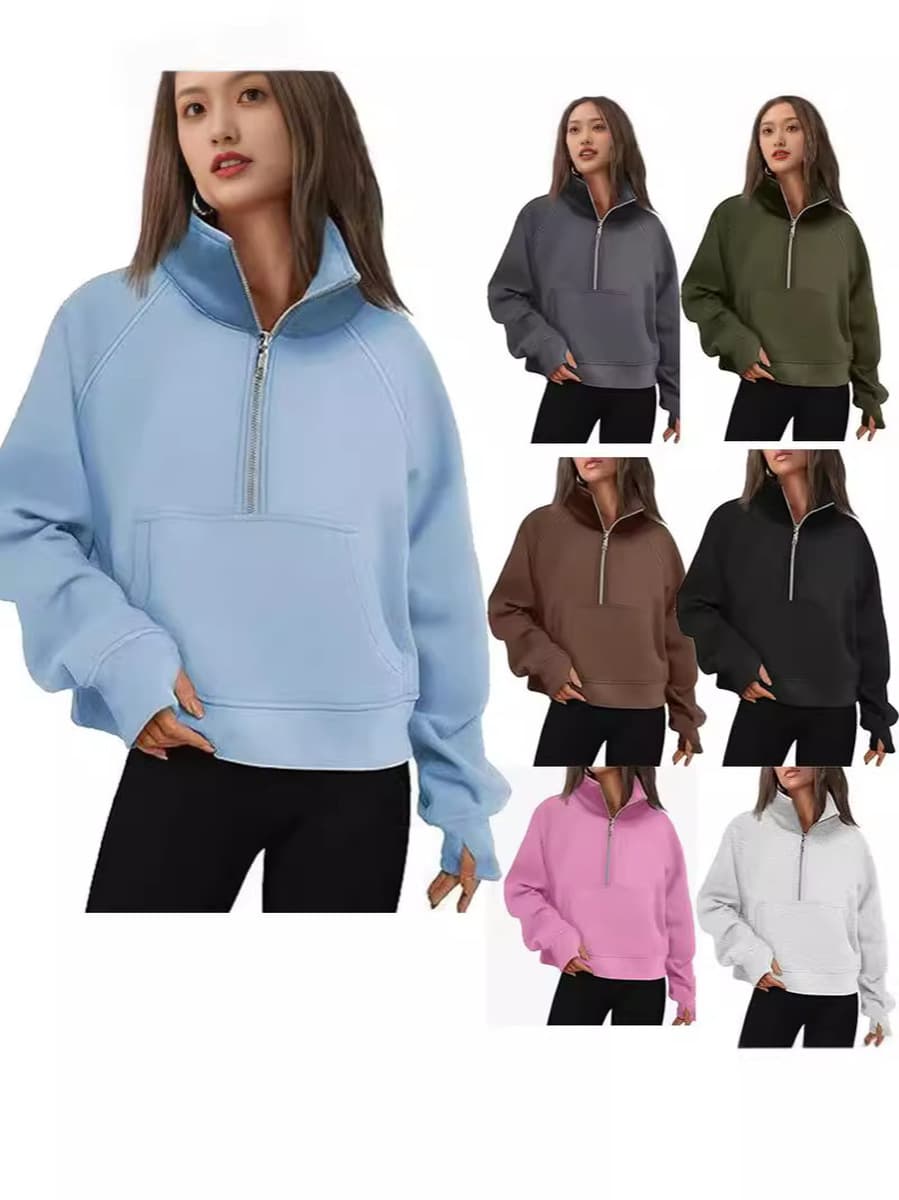 Женская флисовая куртка оверсайз с рукавами реглан и воротником-стойкой на молнии до середины груди для осени и зимы, для...