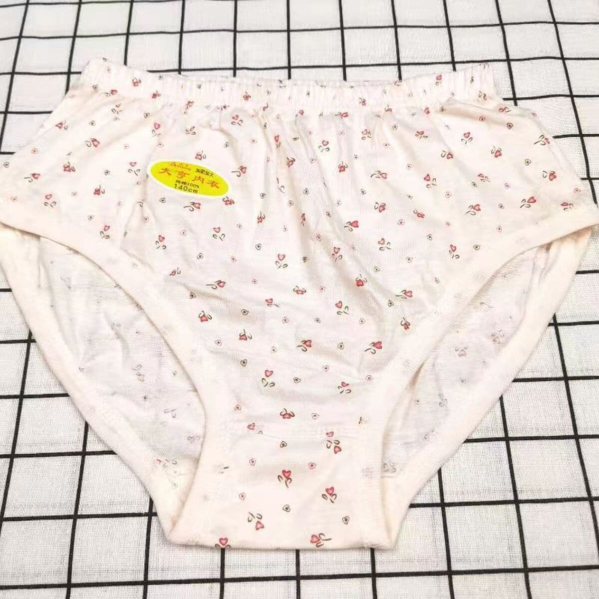 Трусы из чистого хлопка для мам среднего и пожилого возраста, хлопковые женские брюки большого размера с принтом, женское...