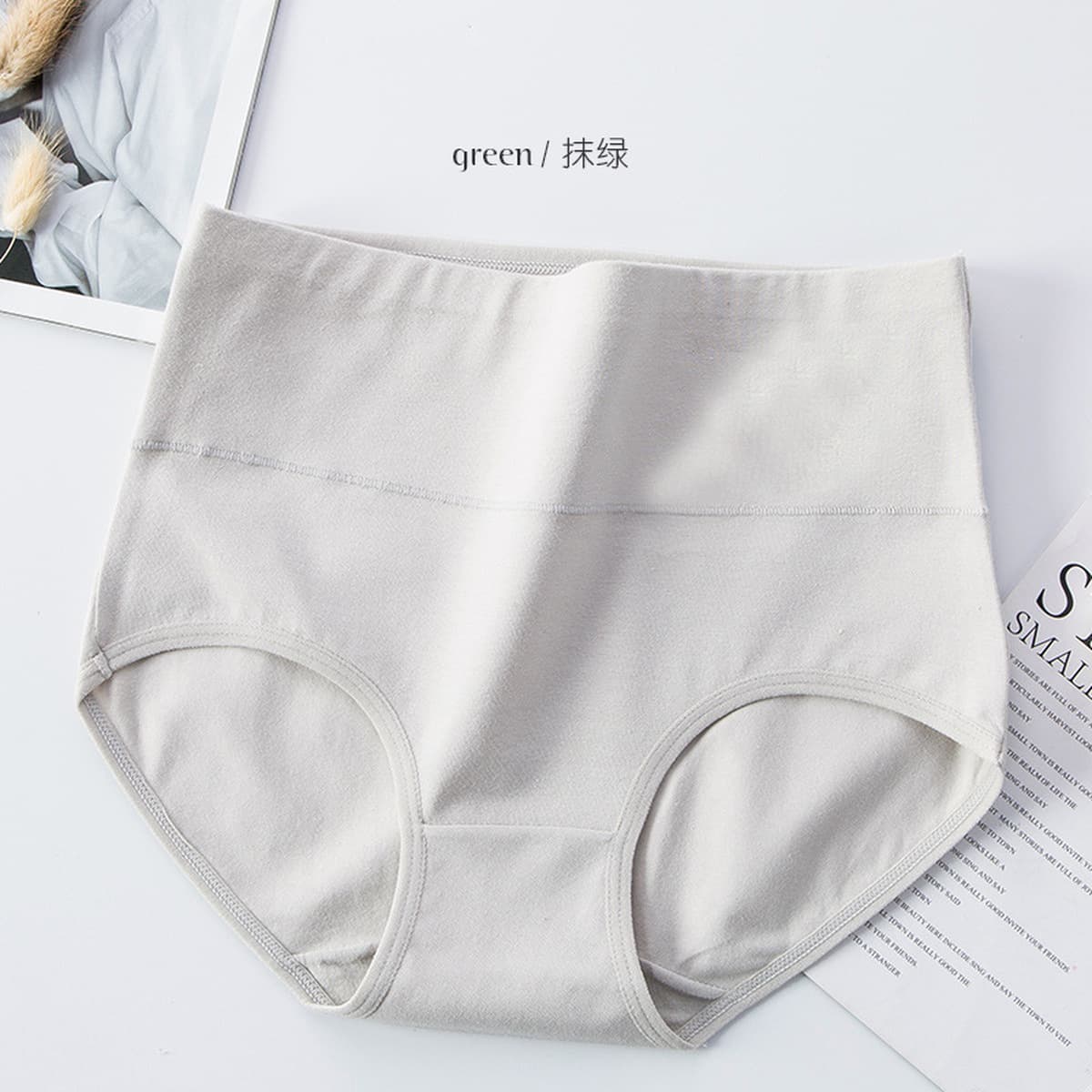 Трансграничные трусики большого размера женские хлопковые принты с высокой талией