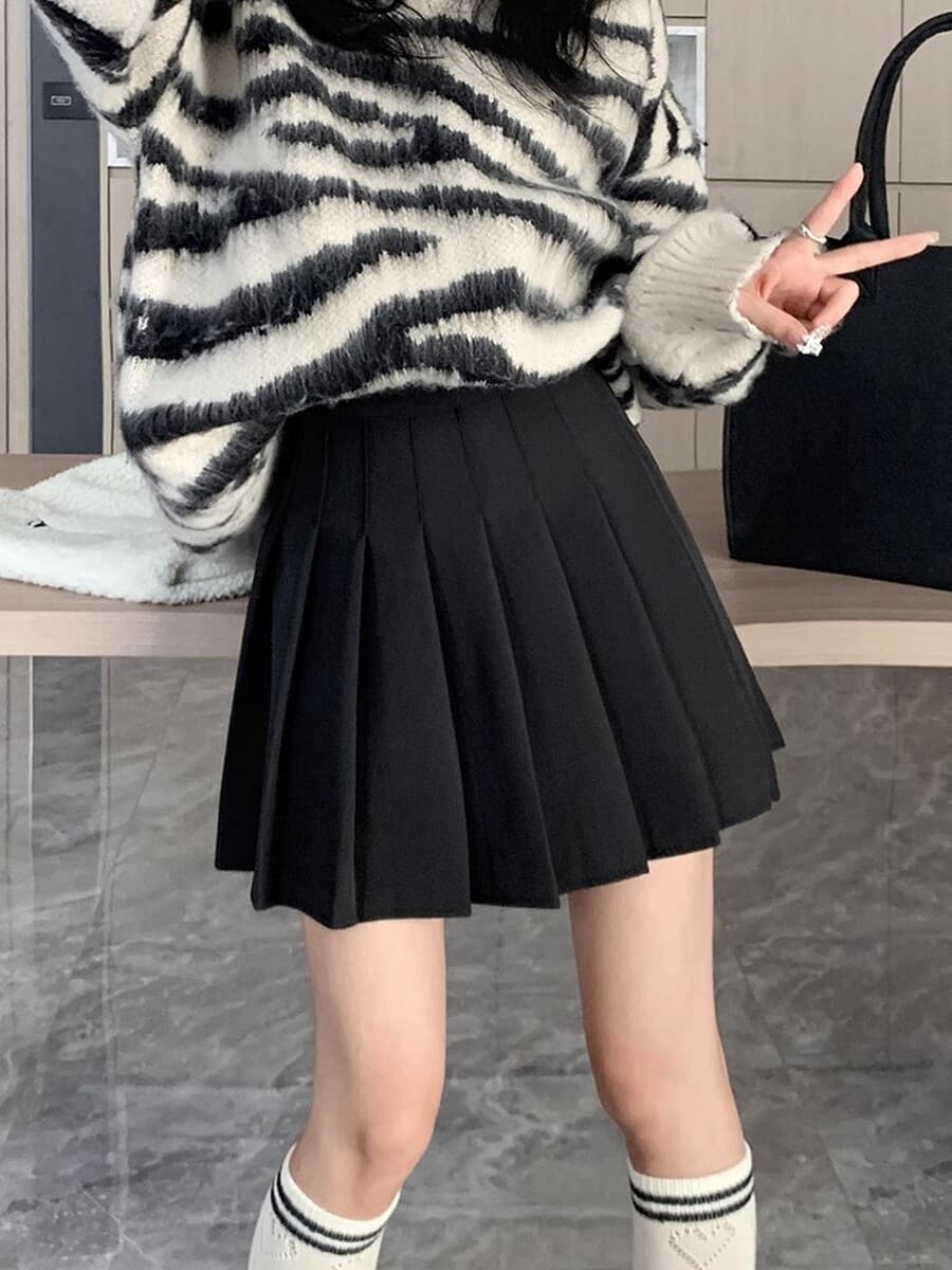 Коричневая плиссированная юбка больших размеров, Женская Осень-зима 2024, новая облегающая плиссированная юбка А-силуэтом в...