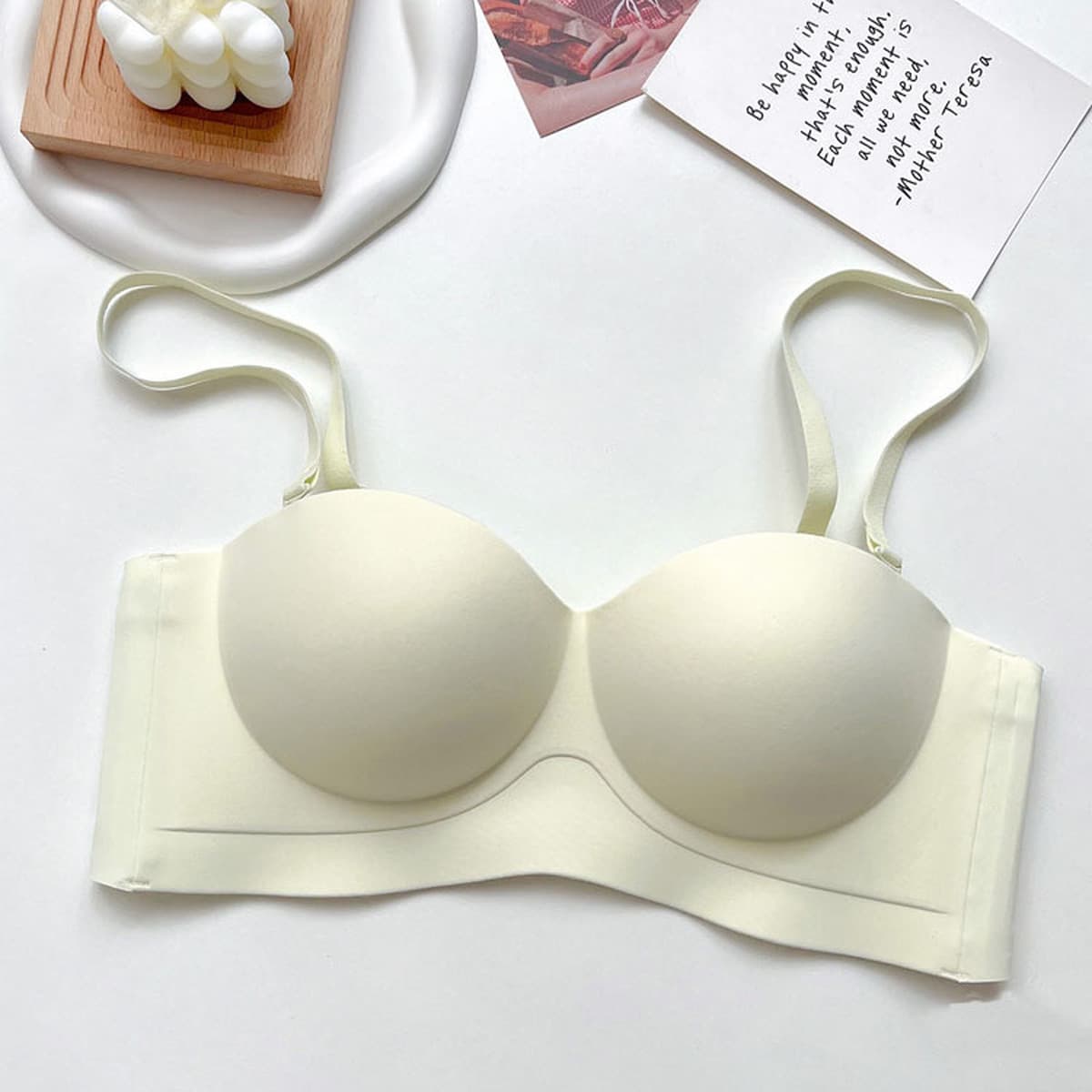 Цельное бесшовное нижнее белье для сбора маленькой груди, женское коллекционное верхнее белье, невидимый нескользящий...