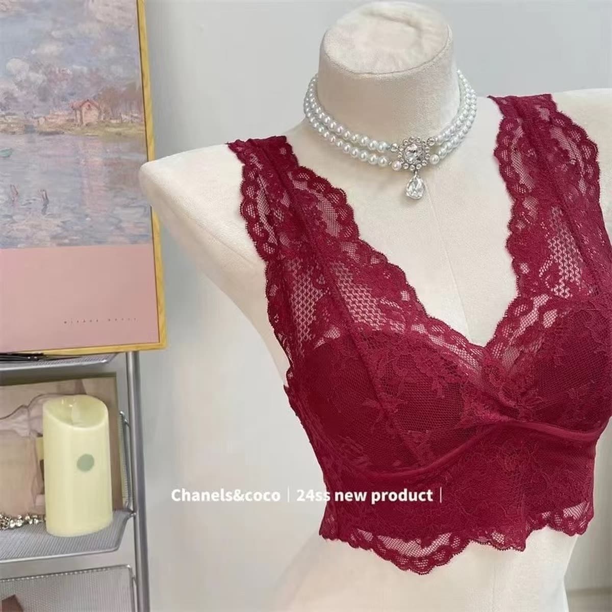 Высоко экстравагантное нижнее белье женская большая грудь маленькая французская тонкая спина красивая сексуальная без...