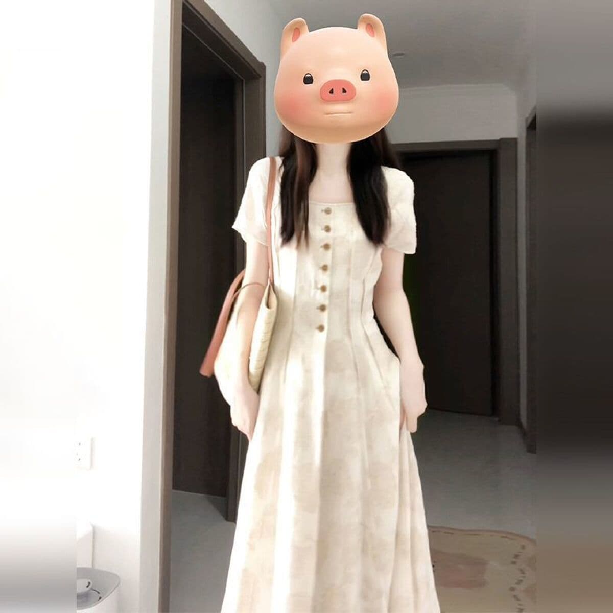 Миниатюрное темпераментное платье с квадратным вырезом в студенческом стиле для женщин, летнее новое стильное легкое...