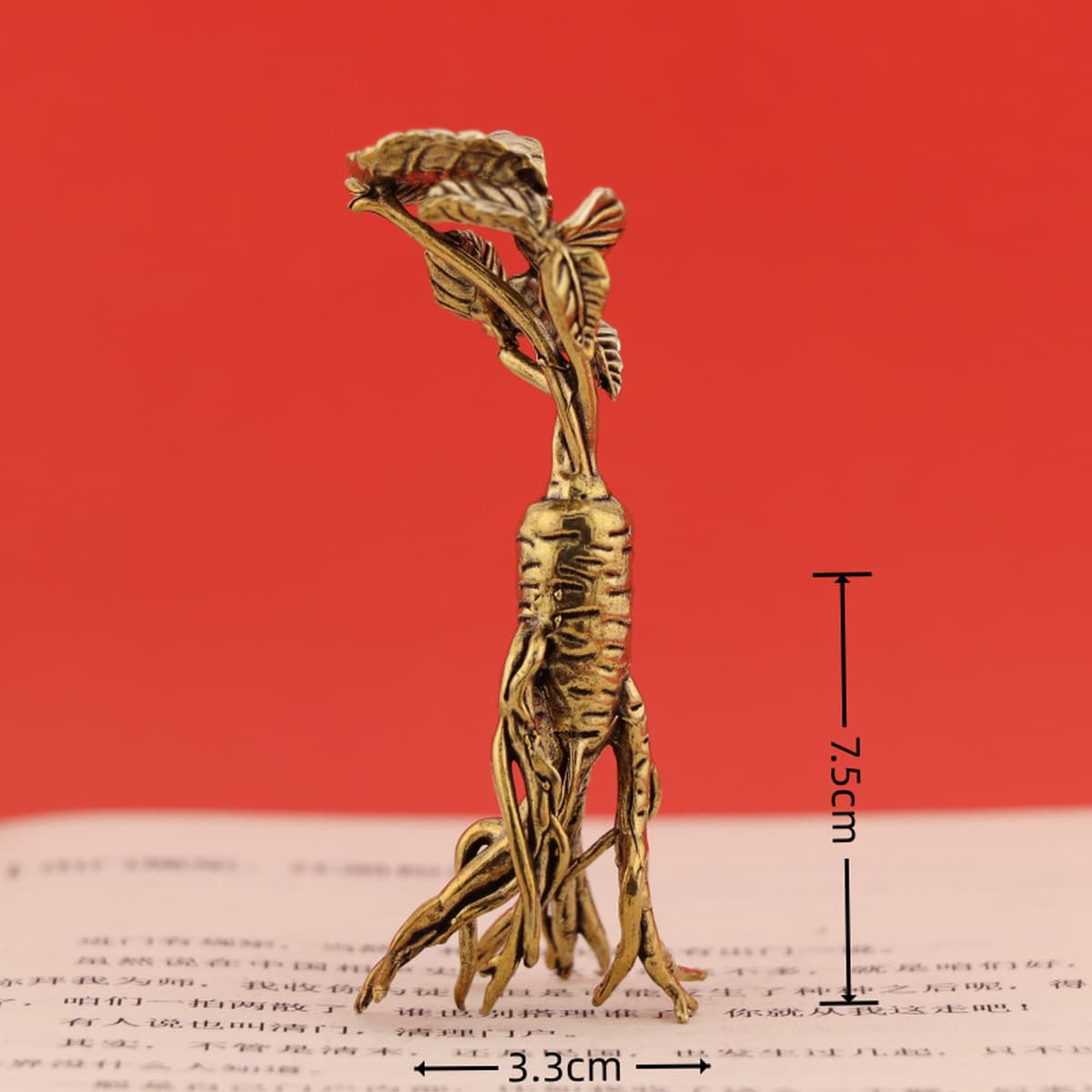 Креативная ретро-латунная жизнь Руи женьшень дерево домашний декор офис настольный чай домашних животных ремесла небольшой...