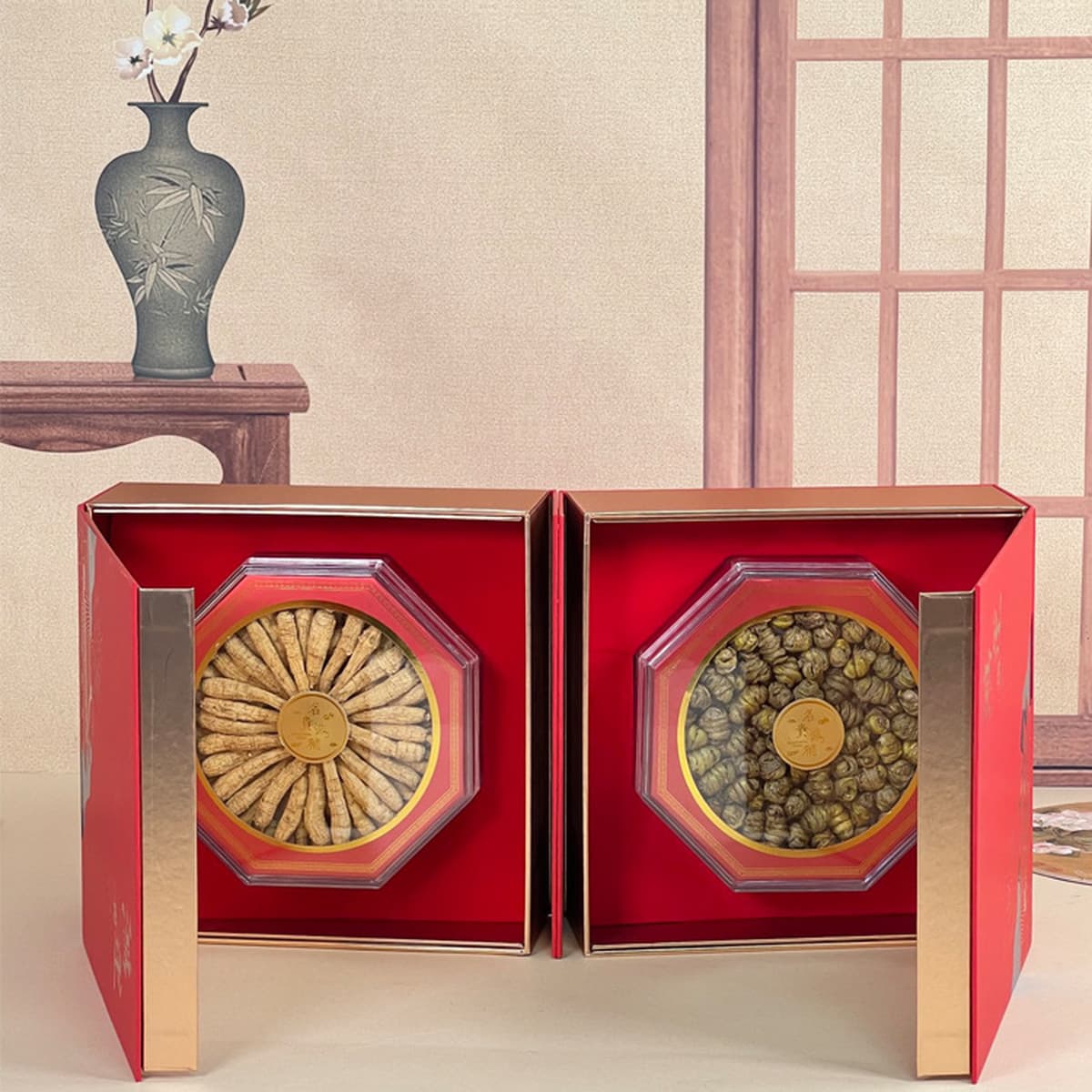 Питательный подарочный набор с американским женьшенем и дендробиумом, двойной источник питания, идеально подходит для...