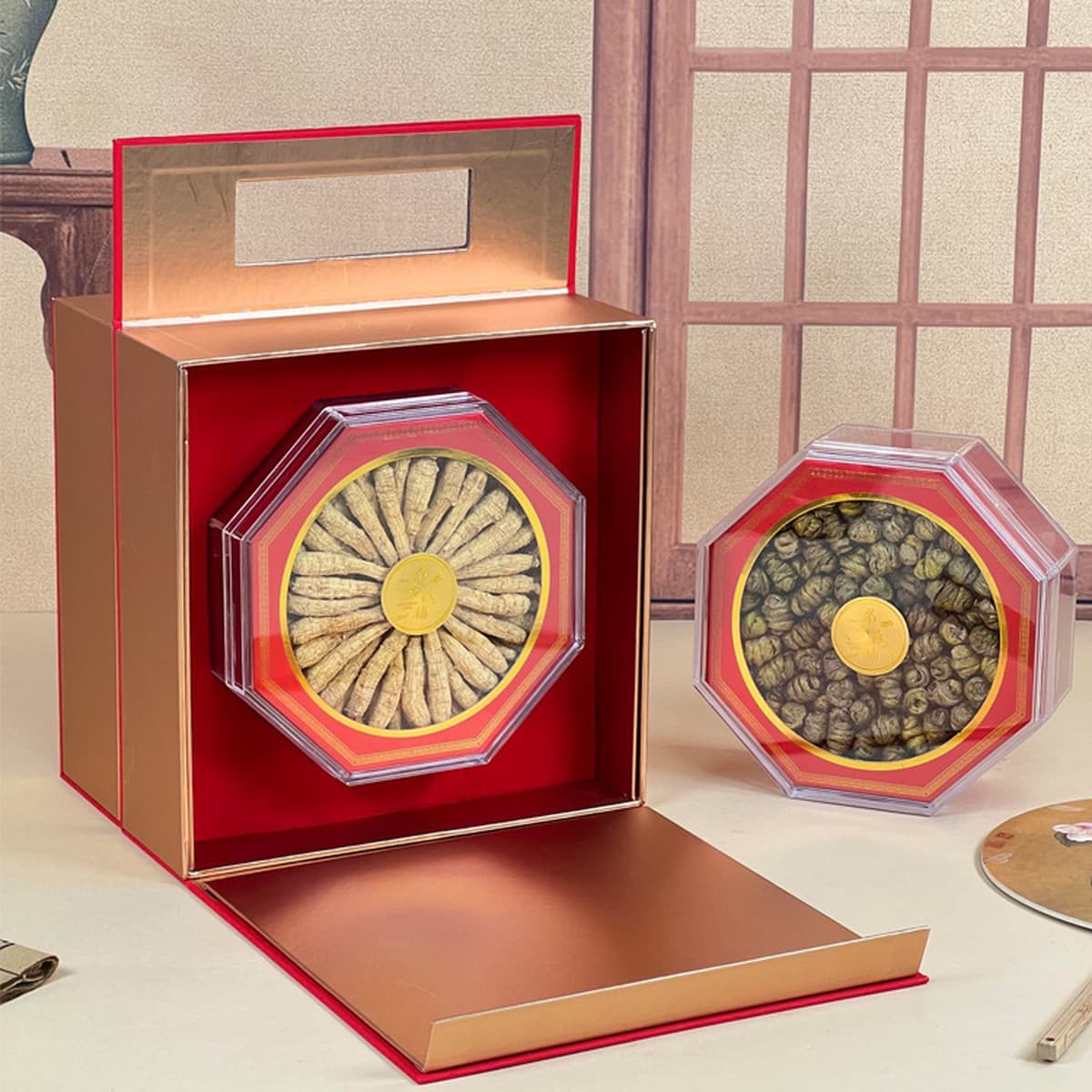 Питательный подарочный набор с американским женьшенем и дендробиумом, двойной источник питания, идеально подходит для...