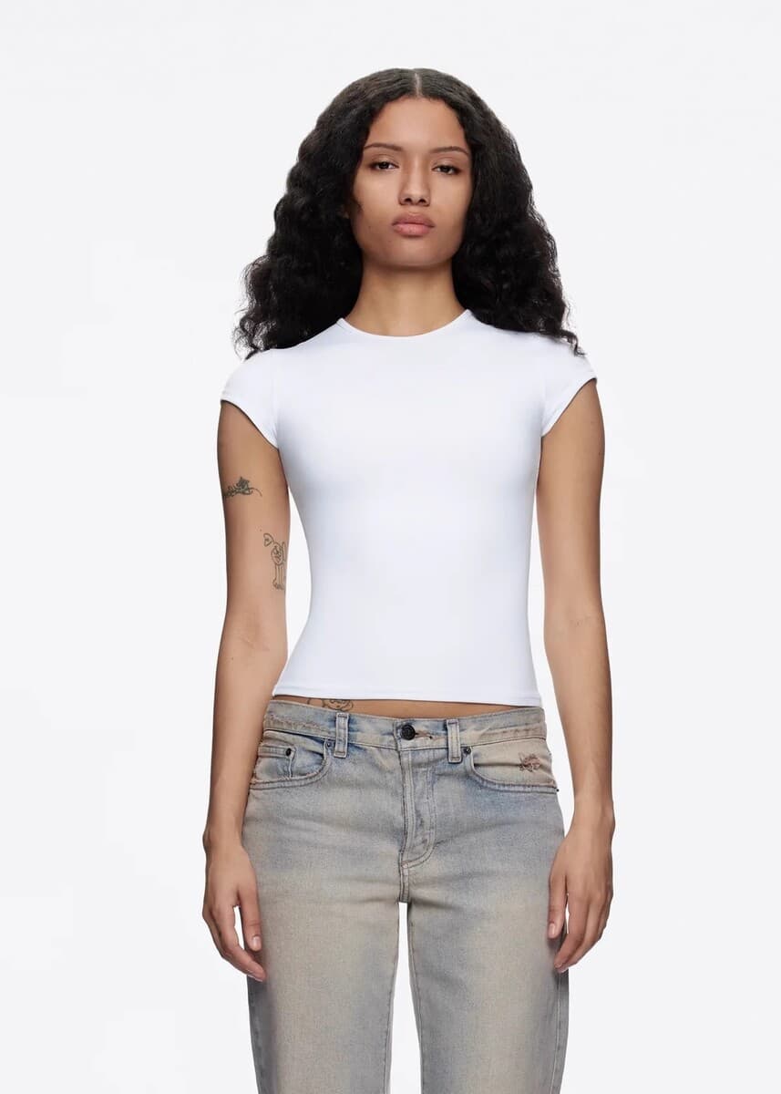 Пятно tankair Spice Girl для кожи обнаженная эластичная бодибилдс фитнес с маленькими летающими рукавами