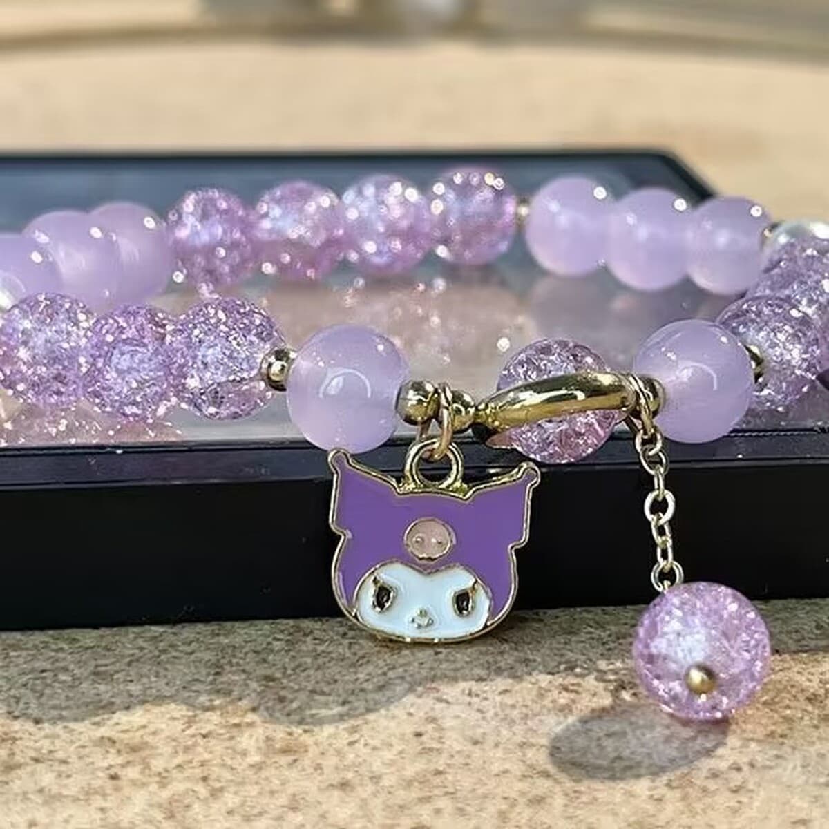 Sanrio Мелотти Ученики начальной школы с бисером хрустальный браслет ins нишевые дизайнерские украшения руки 520 подарок для...