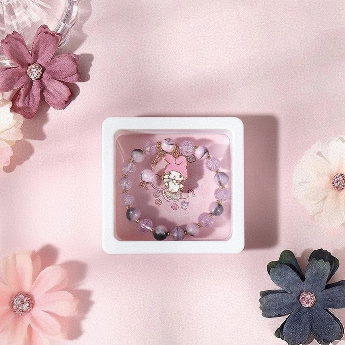 Sanrio Мелотти Ученики начальной школы с бисером хрустальный браслет ins нишевые дизайнерские украшения руки 520 подарок для...