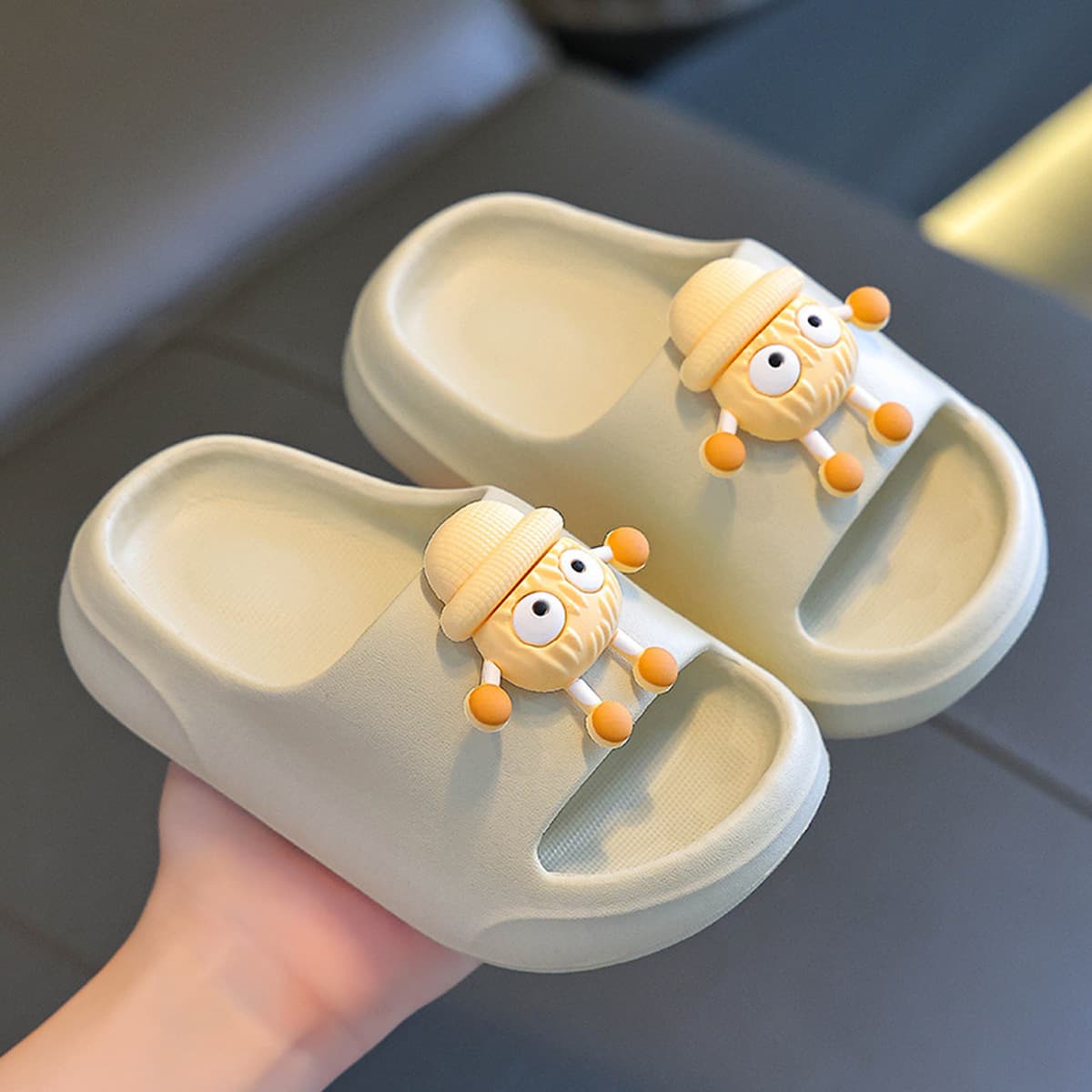 Детские домашние тапочки из ЭВА на толстой подошве, нескользящие, устойчивые к запаху, для использования в помещении, с...