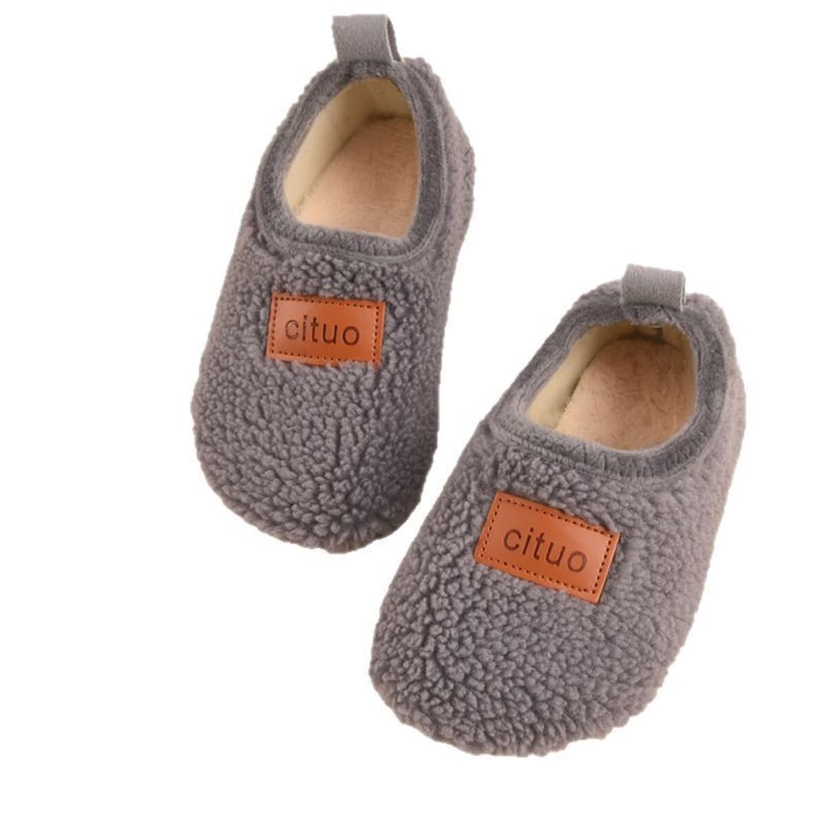 Зимние детские напольные носки, обувь на флисовой подкладке, утолщенная нескользящая Мягкая подошва, щекотная обувь для...