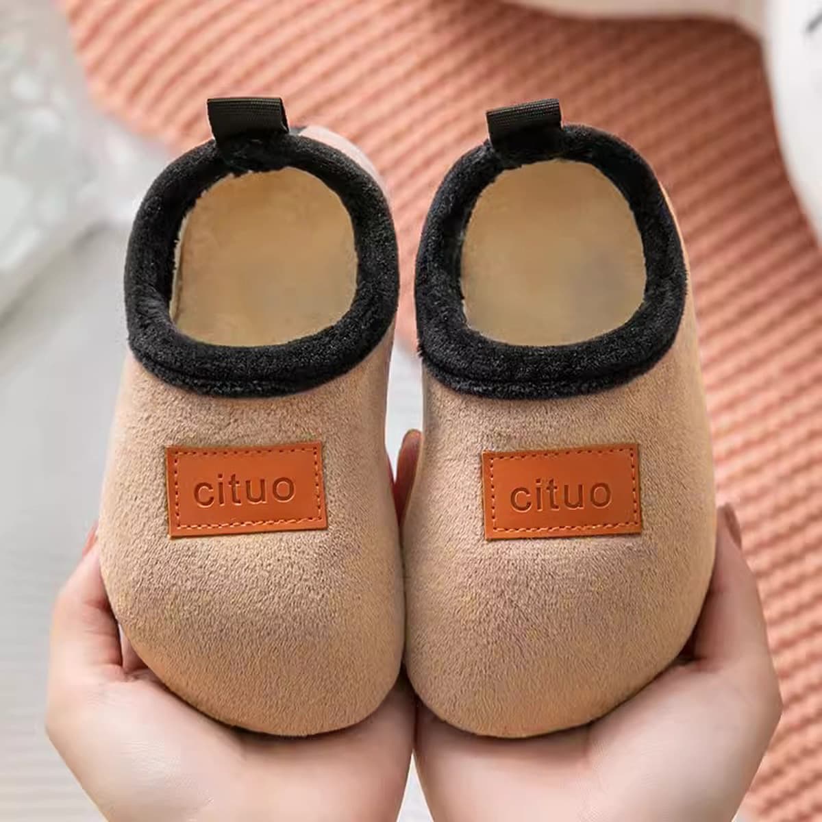 Зимние детские напольные носки, обувь на флисовой подкладке, утолщенная нескользящая Мягкая подошва, щекотная обувь для...