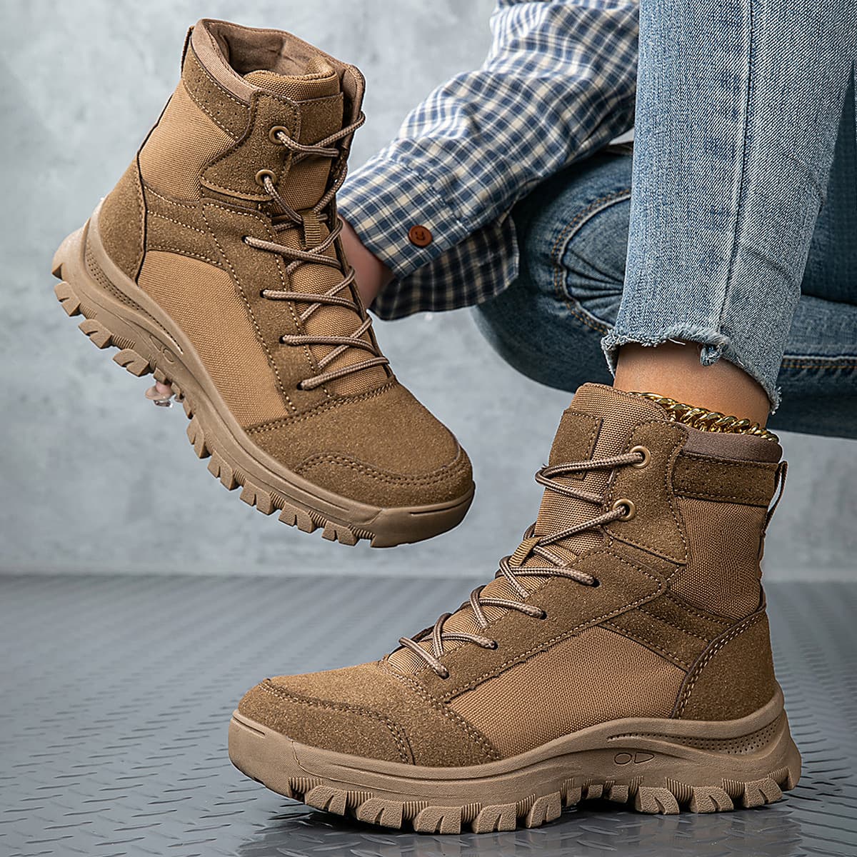 Женские военные ботинки 2025 новые высокие походные ботинки специального отдела пустынные ботинки полевые ботинки готовы к...