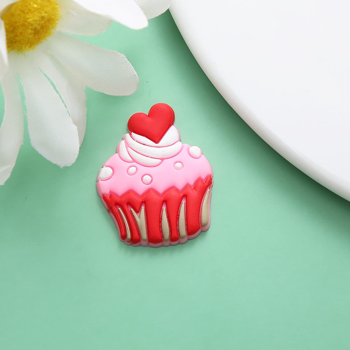 Креативные отверстия обувь аксессуары декоративные мультфильм милый мороженое ПВХ мягкие резиновые аксессуары для рукоделия...