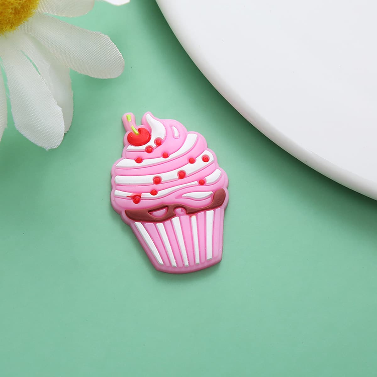 Креативные отверстия обувь аксессуары декоративные мультфильм милый мороженое ПВХ мягкие резиновые аксессуары для рукоделия...