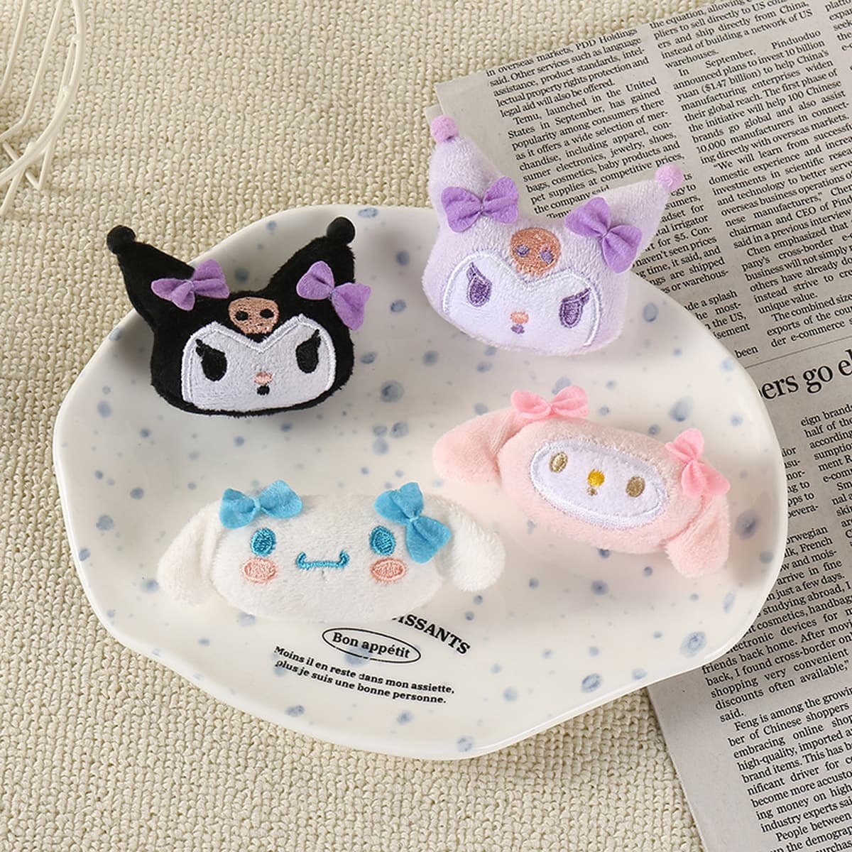 Милые аксессуары с персонажами мультфильмов: Куроми, Май Мелоди, Синаморолл — заколки для волос, перчатки, шарфы, обувь,...