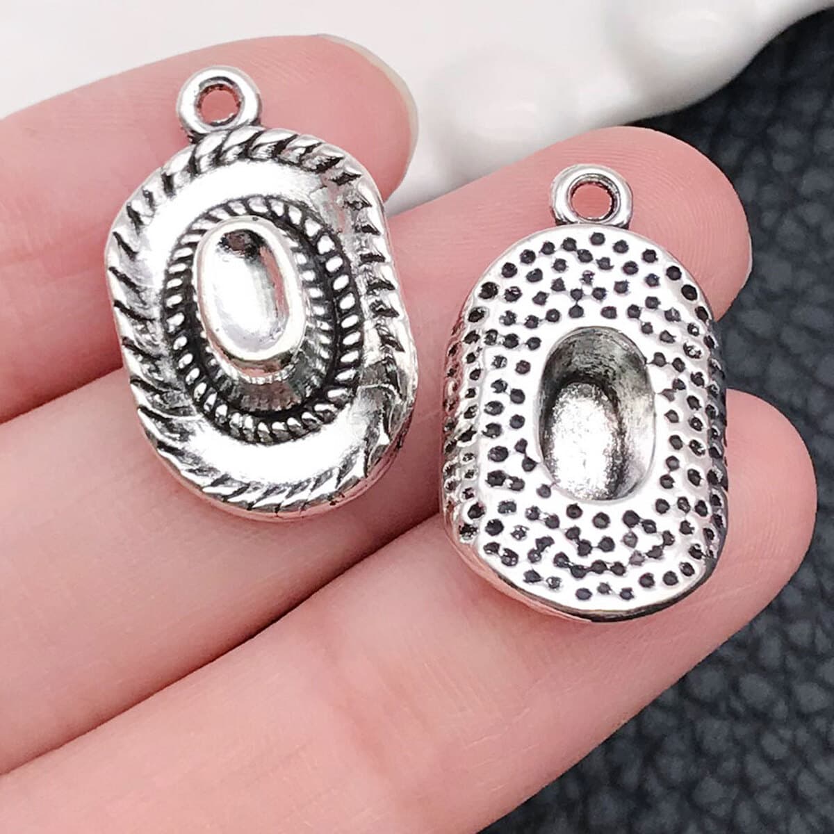 Смешать 20 старинных серебряных западных ковбойских конских шляп кактус пистолетные подвески творческие аксессуары для...