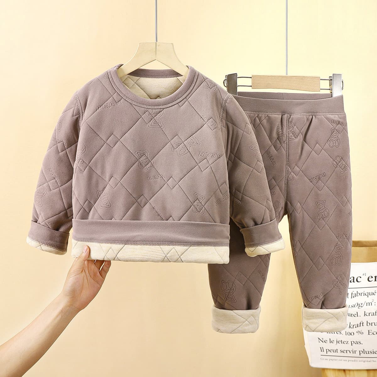 Детская школьная форма артефакт осень-зима новый трехслойный стеганый хлопок для мальчиков