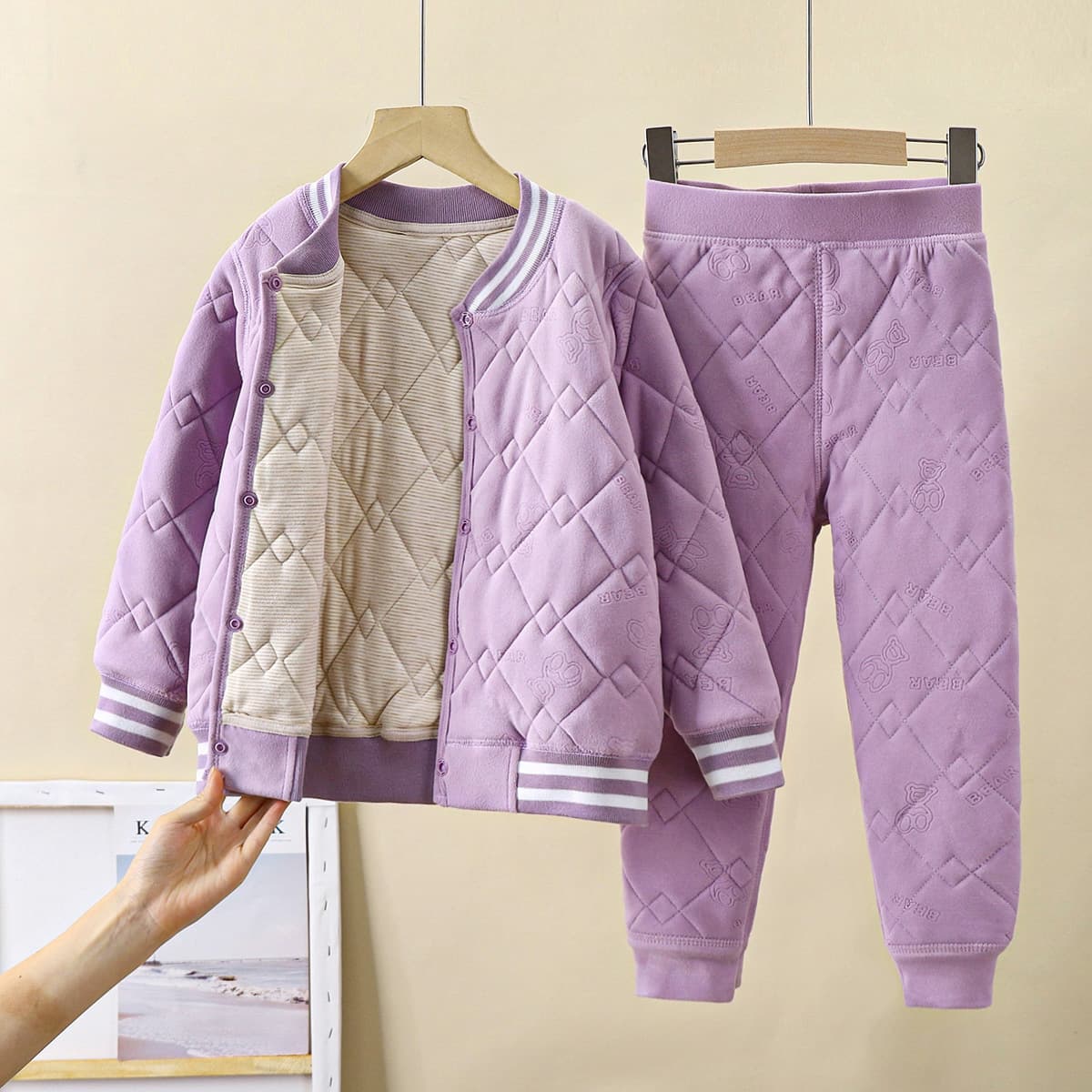 Детская школьная форма артефакт осень-зима новый трехслойный стеганый хлопок для мальчиков