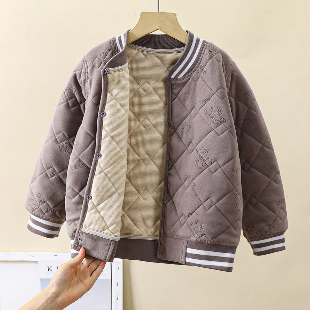 Детская школьная форма артефакт осень-зима новый трехслойный стеганый хлопок для мальчиков