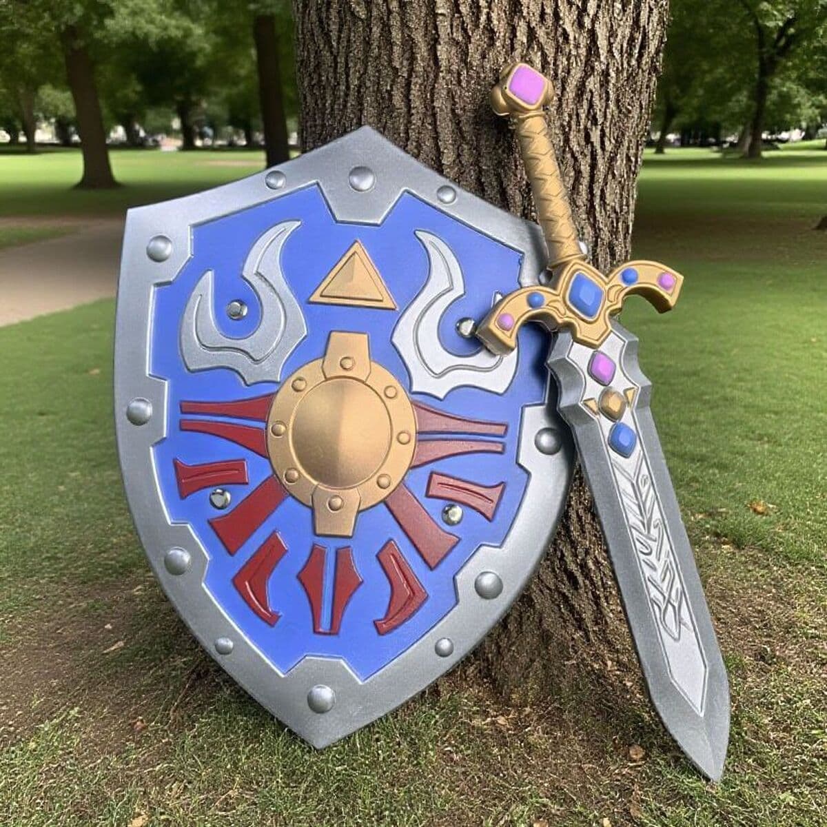 Детский меч, игрушка, меч для мальчика, щит из искусственной кожи, мягкое резиновое оружие, реквизит, модель древнего...