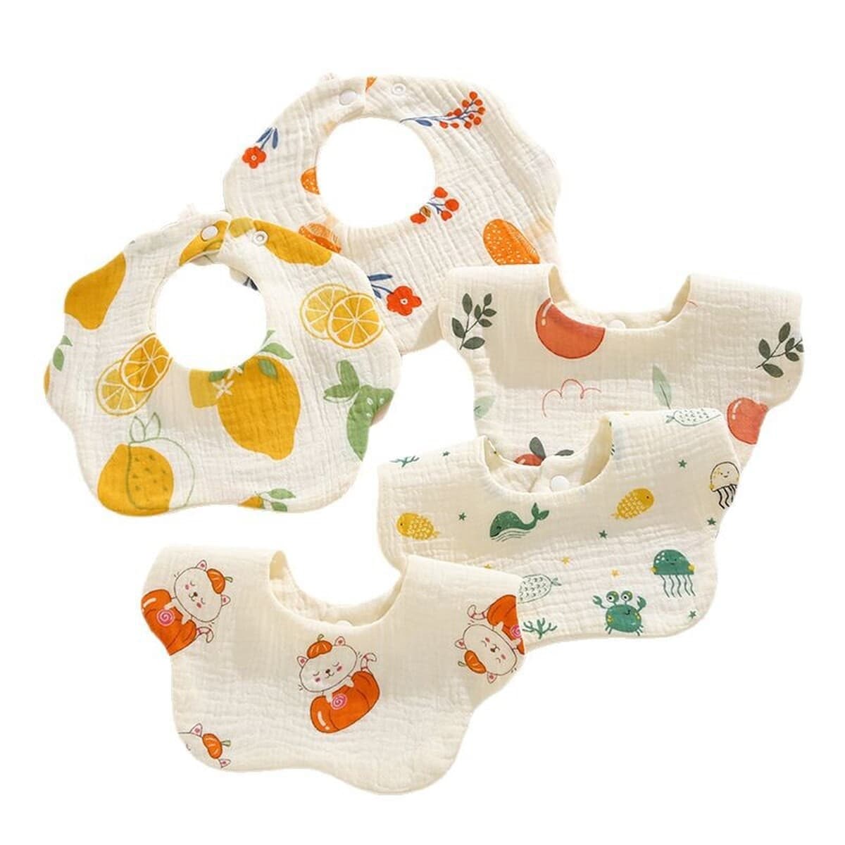 Хлопчатобумажный нагрудник типа Baby Симпатичное полотенце для рта для мужчин и женщин новорожденный ребенок впитывает воду,...