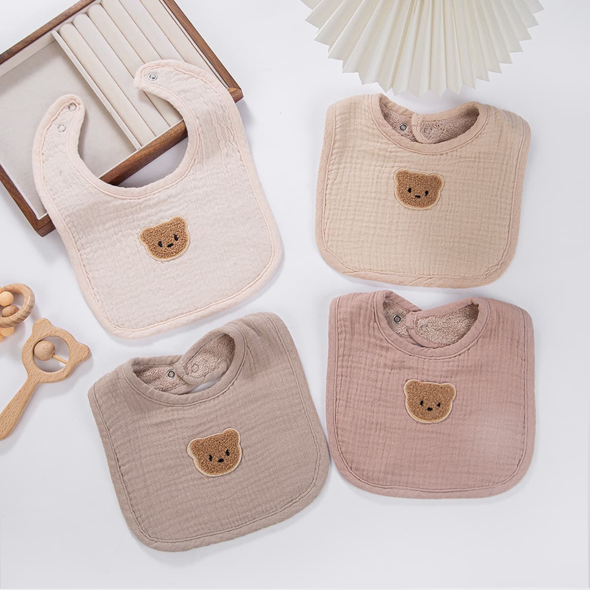 Детские хлопчатобумажные нагрудники для новорожденных