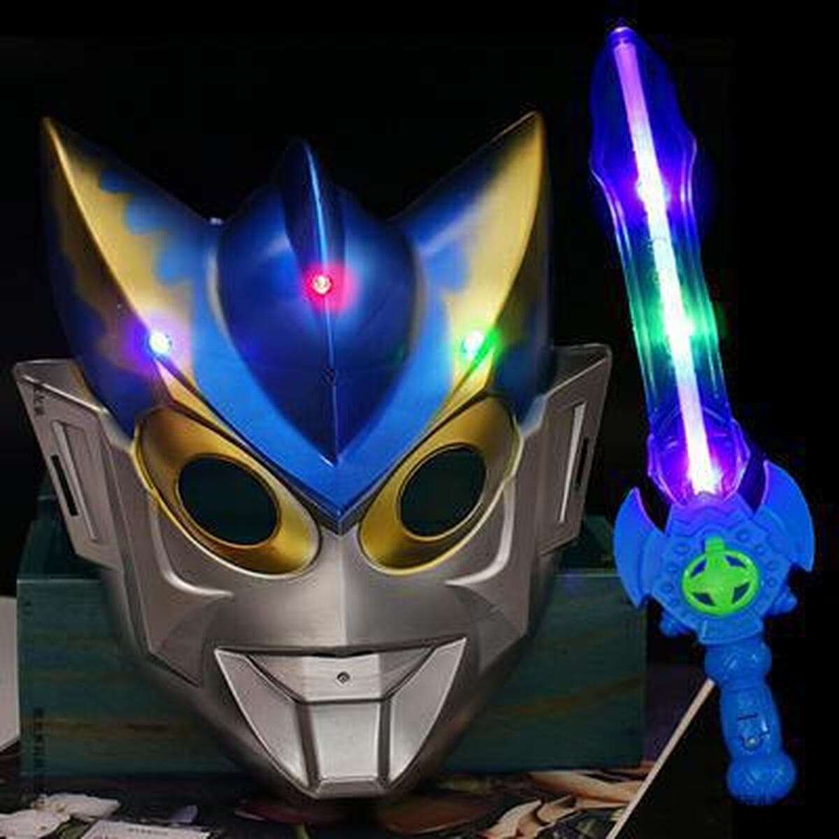 Меч-флэш, лазерная маска серии Ultra, детский меч-трансформер, светящаяся вспышка, пистолет, игрушечный меч для мальчиков